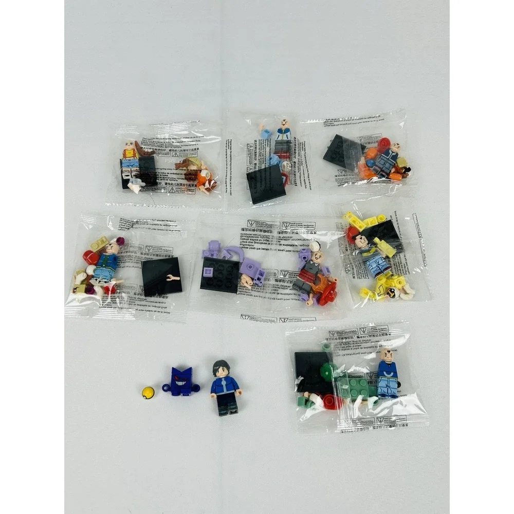 Custom PAD Printed LEGO Pokémon W/ Trainer Minifigure Lot of 8